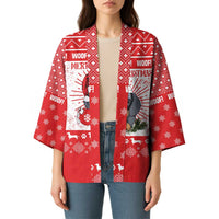Christmas Dachshund Dog Kimono Santa Hat Woof Snowflake Paw Design - Wonder Print Shop