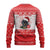 Christmas Dachshund Dog Ugly Christmas Sweater Santa Hat Woof Snowflake Paw Design - Wonder Print Shop