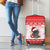 Christmas Dachshund Dog Luggage Cover Santa Hat Woof Snowflake Paw Design - Wonder Print Shop