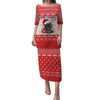 Christmas Dachshund Dog Puletasi Santa Hat Woof Snowflake Paw Design - Wonder Print Shop