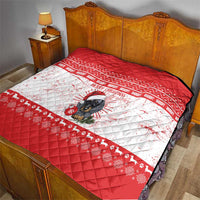 Christmas Dachshund Dog Quilt Santa Hat Woof Snowflake Paw Design - Wonder Print Shop