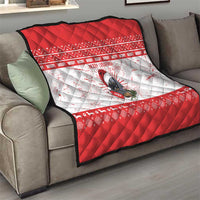 Christmas Dachshund Dog Quilt Santa Hat Woof Snowflake Paw Design - Wonder Print Shop