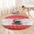 Christmas Dachshund Dog Round Carpet Santa Hat Woof Snowflake Paw Design - Wonder Print Shop