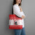Christmas Dachshund Dog Tote Bag Santa Hat Woof Snowflake Paw Design - Wonder Print Shop