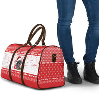 Christmas Dachshund Dog Travel Bag Santa Hat Woof Snowflake Paw Design - Wonder Print Shop