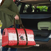 Christmas Dachshund Dog Travel Bag Santa Hat Woof Snowflake Paw Design - Wonder Print Shop