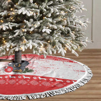 Christmas Dachshund Dog Tree Skirt Santa Hat Woof Snowflake Paw Design - Wonder Print Shop