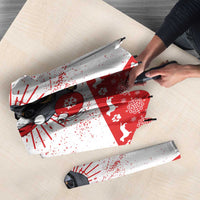 Christmas Dachshund Dog Umbrella Santa Hat Woof Snowflake Paw Design - Wonder Print Shop