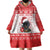 Christmas Dachshund Dog Wearable Blanket Hoodie Santa Hat Woof Snowflake Paw Design - Wonder Print Shop