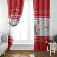 Christmas Dachshund Dog Window Curtain Santa Hat Woof Snowflake Paw Design - Wonder Print Shop