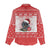 Christmas Dachshund Dog Women Casual Shirt Santa Hat Woof Snowflake Paw Design - Wonder Print Shop