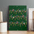 Ornaments on Green Snowy Background Canvas Wall Art with Electric Guitars Santa Candy Canes - Wonder Print Shop