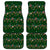 Ornaments on Green Snowy Background Car Mats with Electric Guitars Santa Candy Canes - Wonder Print Shop