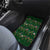 Ornaments on Green Snowy Background Car Mats with Electric Guitars Santa Candy Canes - Wonder Print Shop