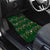 Ornaments on Green Snowy Background Car Mats with Electric Guitars Santa Candy Canes - Wonder Print Shop