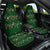 Ornaments on Green Snowy Background Car Seat Cover with Electric Guitars Santa Candy Canes - Wonder Print Shop