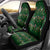 Ornaments on Green Snowy Background Car Seat Cover with Electric Guitars Santa Candy Canes - Wonder Print Shop