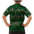 Ornaments on Green Snowy Background Family Matching Mermaid Dress and Hawaiian Shirt with Electric Guitars Santa Candy Canes - Wonder Print Shop