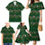 Ornaments on Green Snowy Background Family Matching Mermaid Dress and Hawaiian Shirt with Electric Guitars Santa Candy Canes - Wonder Print Shop
