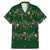 Ornaments on Green Snowy Background Family Matching Mermaid Dress and Hawaiian Shirt with Electric Guitars Santa Candy Canes - Wonder Print Shop