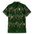 Ornaments on Green Snowy Background Family Matching Mermaid Dress and Hawaiian Shirt with Electric Guitars Santa Candy Canes - Wonder Print Shop