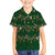 Ornaments on Green Snowy Background Family Matching Off The Shoulder Long Sleeve Dress and Hawaiian Shirt with Electric Guitars Santa Candy Canes - Wonder Print Shop
