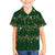 Ornaments on Green Snowy Background Family Matching Off Shoulder Short Dress and Hawaiian Shirt with Electric Guitars Santa Candy Canes - Wonder Print Shop