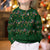 Ornaments on Green Snowy Background Kid Ugly Christmas Sweater with Electric Guitars Santa Candy Canes - Wonder Print Shop