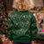 Ornaments on Green Snowy Background Kid Ugly Christmas Sweater with Electric Guitars Santa Candy Canes - Wonder Print Shop