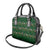 Ornaments on Green Snowy Background Shoulder Handbag with Electric Guitars Santa Candy Canes - Wonder Print Shop