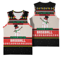 Is More Time for Baseball Design Basketball Jersey with Baseball Snowman All I Want for Christmas - Wonder Print Shop