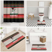 Is More Time for Baseball Design Bathroom Set with Baseball Snowman All I Want for Christmas - Wonder Print Shop