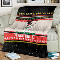 Is More Time for Baseball Design Blanket with Baseball Snowman All I Want for Christmas - Wonder Print Shop