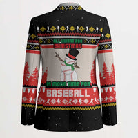 Is More Time for Baseball Design Blazer with Baseball Snowman All I Want for Christmas - Wonder Print Shop