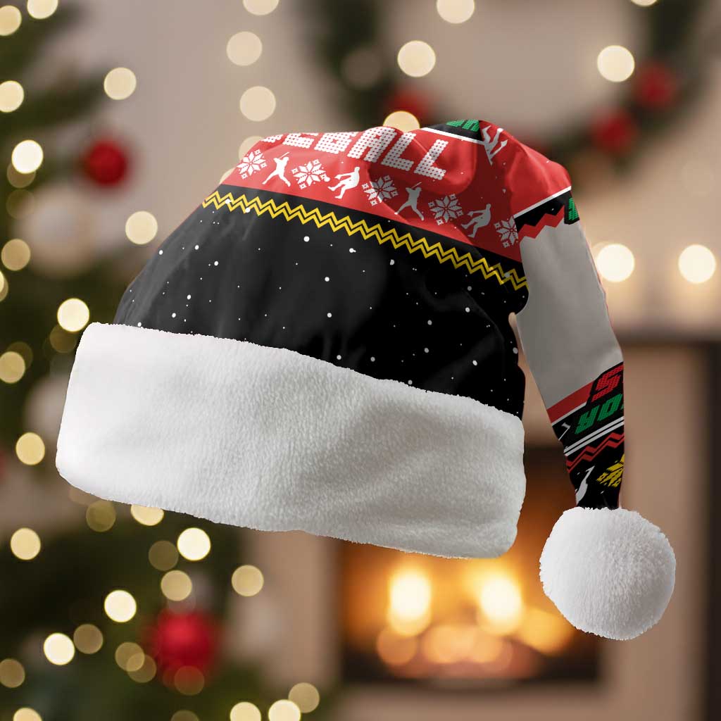 Is More Time for Baseball Design Christmas Santa Hat with Baseball Snowman All I Want for Christmas - Wonder Print Shop