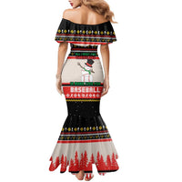 Is More Time for Baseball Design Family Matching Mermaid Dress and Hawaiian Shirt with Baseball Snowman All I Want for Christmas - Wonder Print Shop