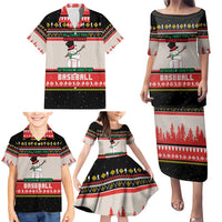 Is More Time for Baseball Design Family Matching Puletasi and Hawaiian Shirt with Baseball Snowman All I Want for Christmas - Wonder Print Shop