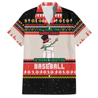 Is More Time for Baseball Design Family Matching Short Sleeve Bodycon Dress and Hawaiian Shirt with Baseball Snowman All I Want for Christmas - Wonder Print Shop