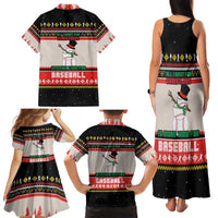 Is More Time for Baseball Design Family Matching Tank Maxi Dress and Hawaiian Shirt with Baseball Snowman All I Want for Christmas - Wonder Print Shop
