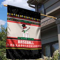 Is More Time for Baseball Design Garden Flag with Baseball Snowman All I Want for Christmas - Wonder Print Shop