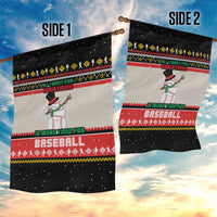 Is More Time for Baseball Design Garden Flag with Baseball Snowman All I Want for Christmas - Wonder Print Shop