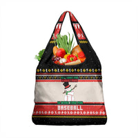 Is More Time for Baseball Design Grocery Bag with Baseball Snowman All I Want for Christmas - Wonder Print Shop