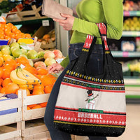 Is More Time for Baseball Design Grocery Bag with Baseball Snowman All I Want for Christmas - Wonder Print Shop