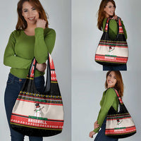 Is More Time for Baseball Design Grocery Bag with Baseball Snowman All I Want for Christmas - Wonder Print Shop