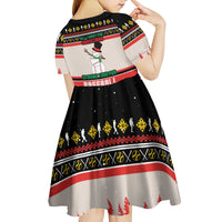 Is More Time for Baseball Design Kid Short Sleeve Dress with Baseball Snowman All I Want for Christmas - Wonder Print Shop