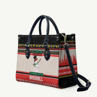 Is More Time for Baseball Design Leather Bag with Baseball Snowman All I Want for Christmas - Wonder Print Shop