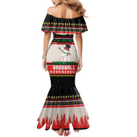 Is More Time for Baseball Design Mermaid Dress with Baseball Snowman All I Want for Christmas - Wonder Print Shop