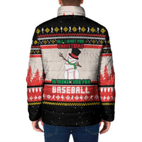 Is More Time for Baseball Design Padded Jacket with Baseball Snowman All I Want for Christmas - Wonder Print Shop