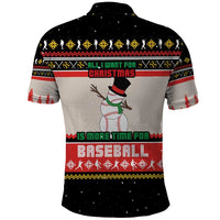 Is More Time for Baseball Design Polo Shirt with Baseball Snowman All I Want for Christmas - Wonder Print Shop