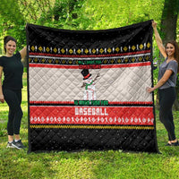 Is More Time for Baseball Design Quilt with Baseball Snowman All I Want for Christmas - Wonder Print Shop